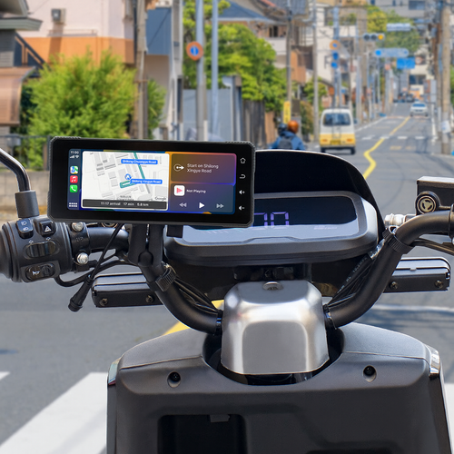 BikePlay – motorsykkel-skjerm med CarPlay og Bluetooth (GPS, Kart, musikk etc)