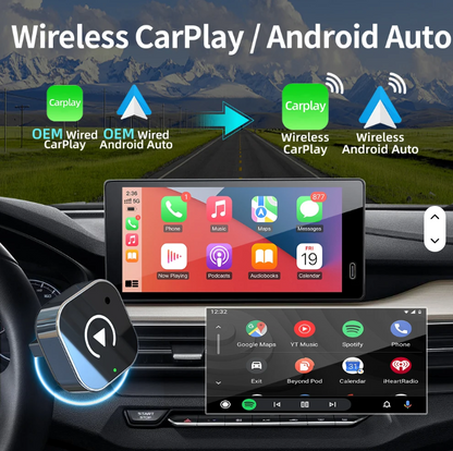 Trådløs CarPlay & Android Auto Adapter – Automatisk tilkobling uten kabel