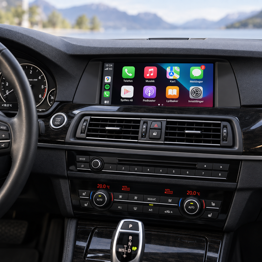 BMW 5-Serie F10/F11 CarPlay Skjerm – CIC & NBT 2011–2017