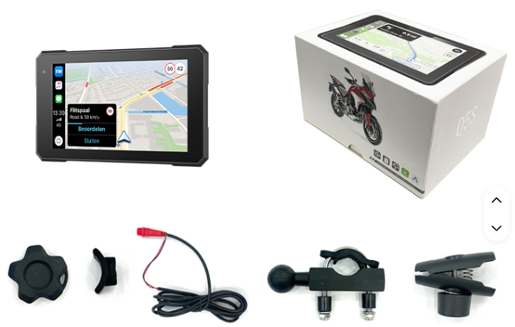 BikePlay Motorsykkel GPS Skjerm – Trådløs CarPlay & Android Auto