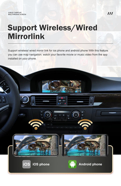 BMW E60 & E90 CarPlay & Android Auto Skjerm