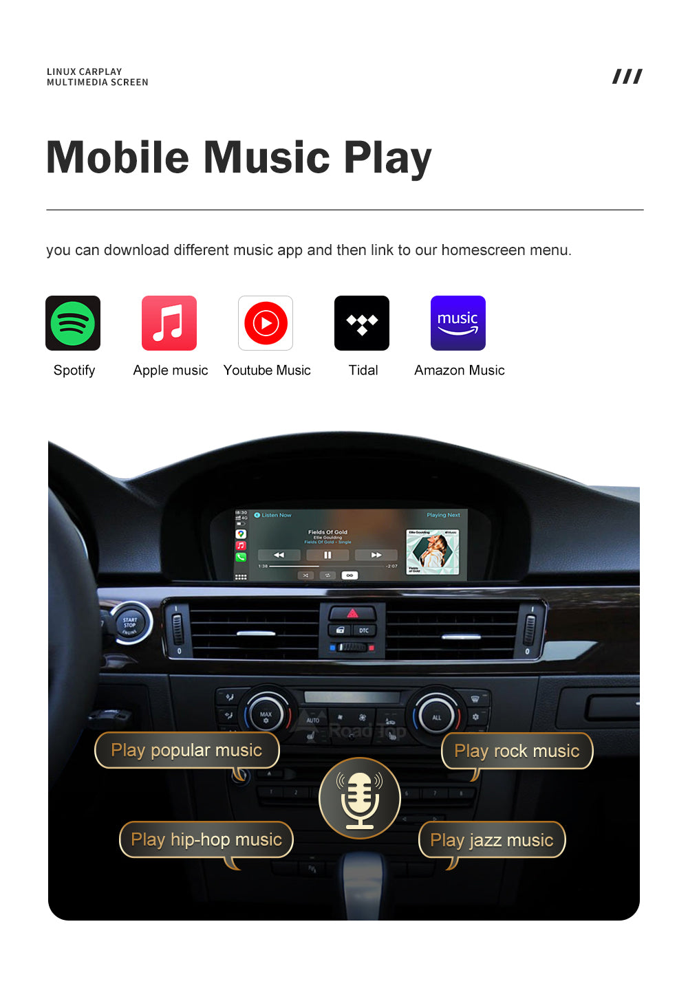 BMW E60 & E90 CarPlay & Android Auto Skjerm