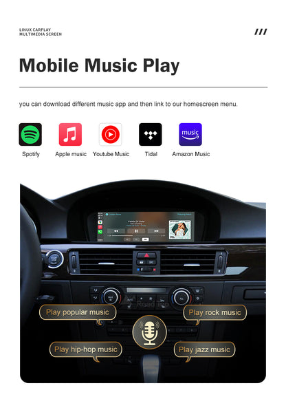 BMW E60 & E90 CarPlay & Android Auto Skjerm