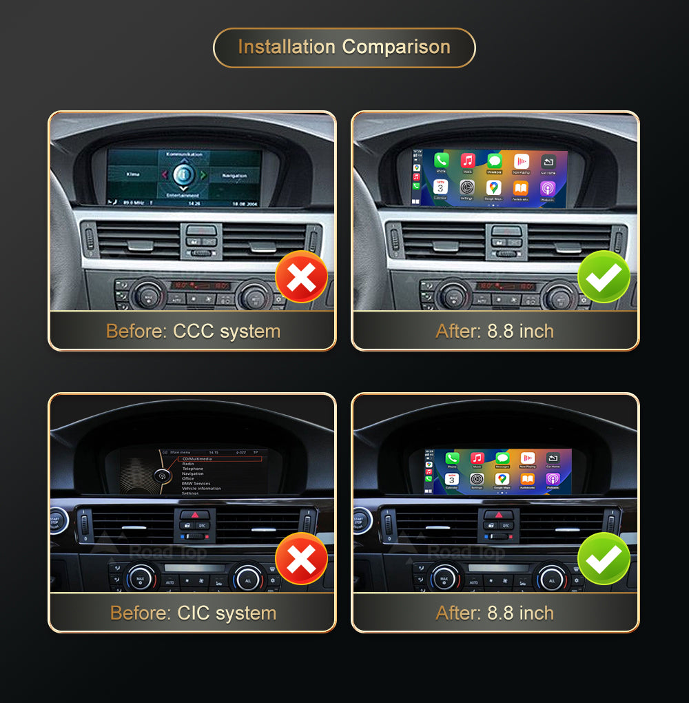 BMW E60 & E90 CarPlay & Android Auto Skjerm