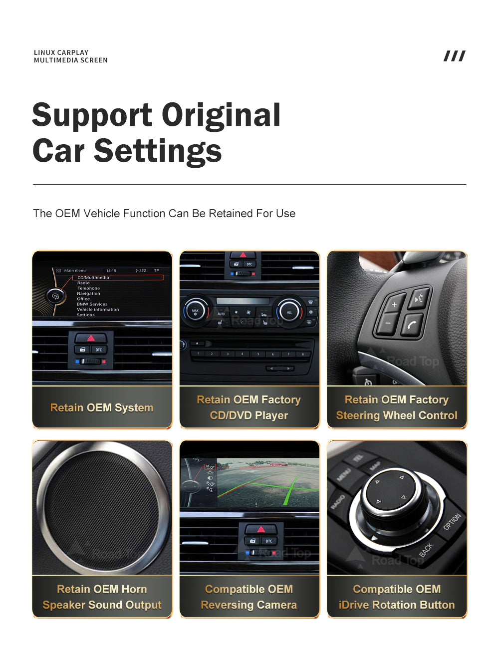 BMW E60 & E90 CarPlay & Android Auto Skjerm