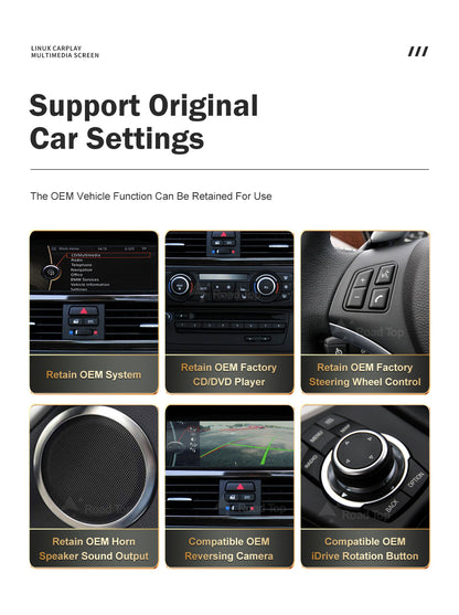 BMW E60 & E90 CarPlay & Android Auto Skjerm