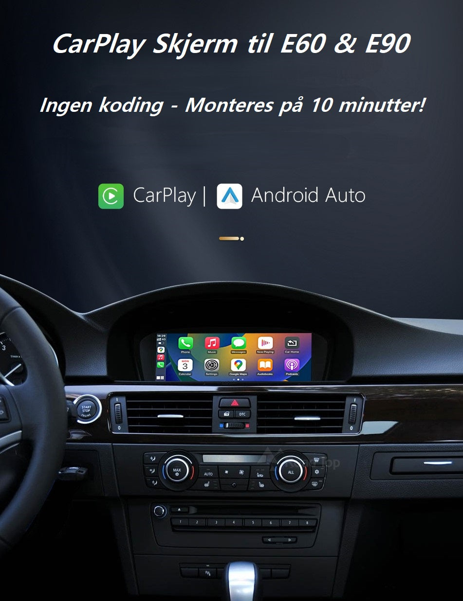 BMW E60 & E90 CarPlay & Android Auto Skjerm