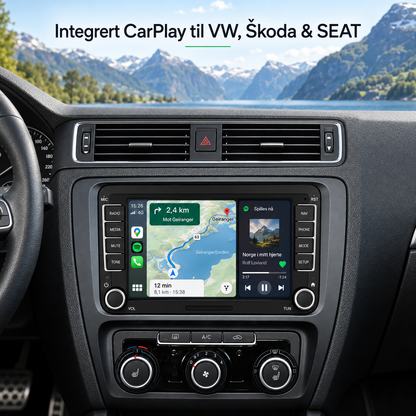 CarPlay-radio til Volkswagen, SEAT & Škoda – 7" | 2003–2015