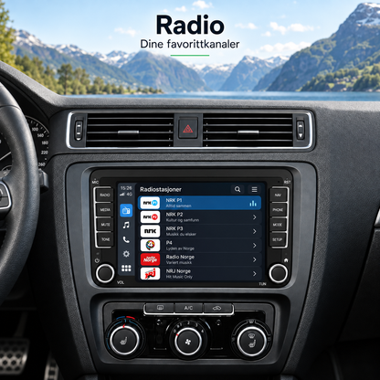 CarPlay-radio til Volkswagen, SEAT & Škoda – 7" | 2003–2015