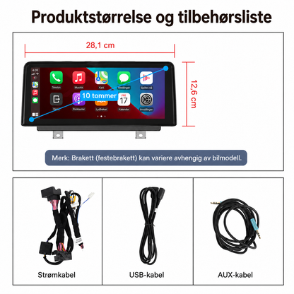 BMW X6 E71 CarPlay Skjerm