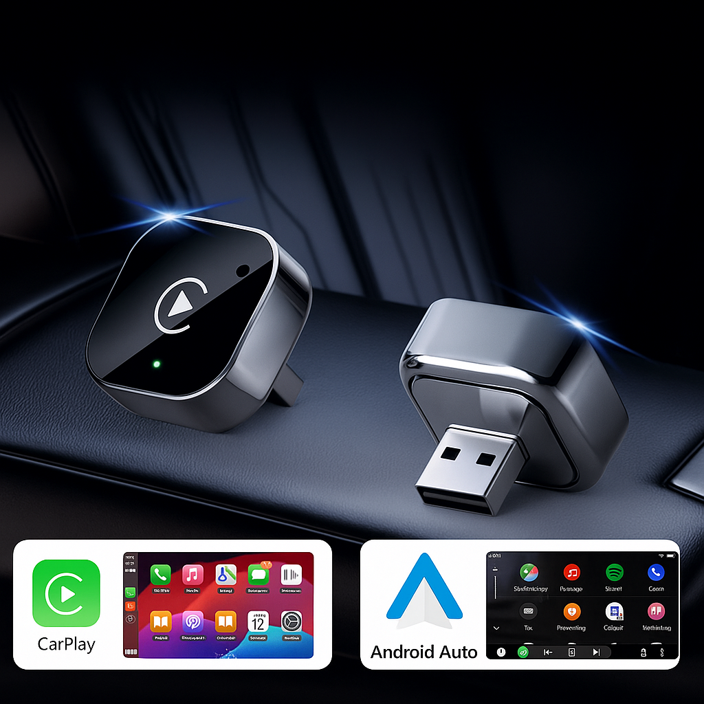 Trådløs CarPlay & Android Auto Adapter – Automatisk tilkobling uten kabel