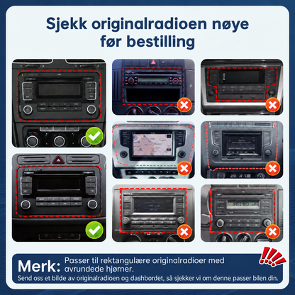 CarPlay-radio til Volkswagen, SEAT & Škoda – 7" | 2003–2015