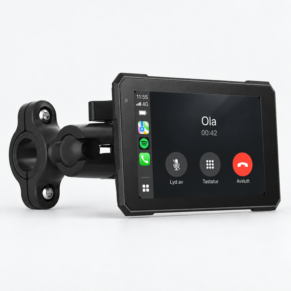 BikePlay med samtalevisning og handsfree-funksjoner i CarPlay.