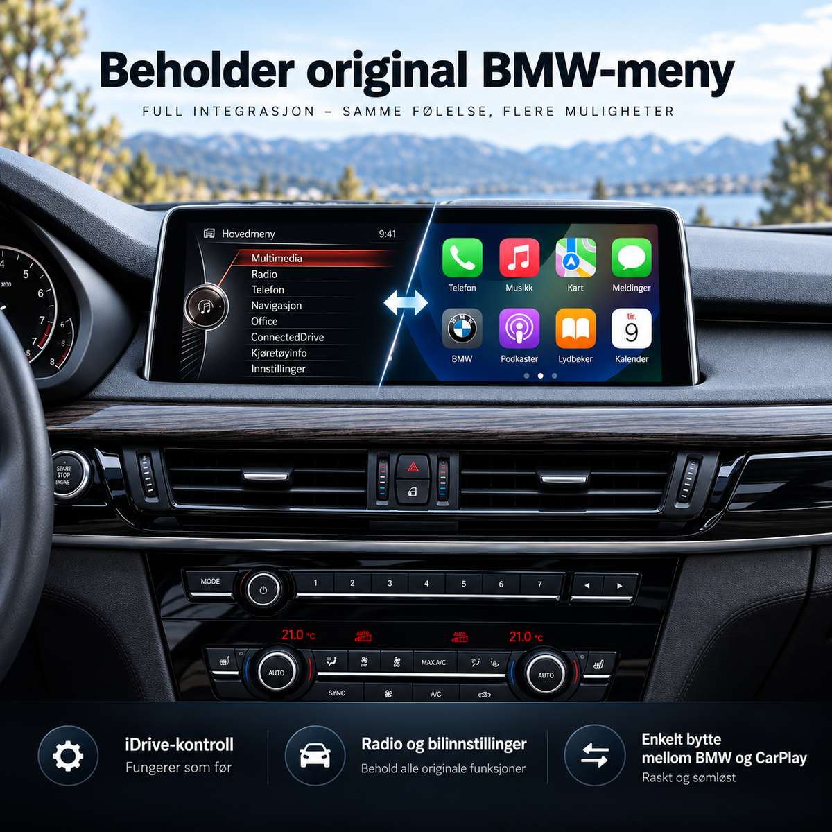 BMW X5 F15 CarPlay-skjerm | NBT 2014–2016
