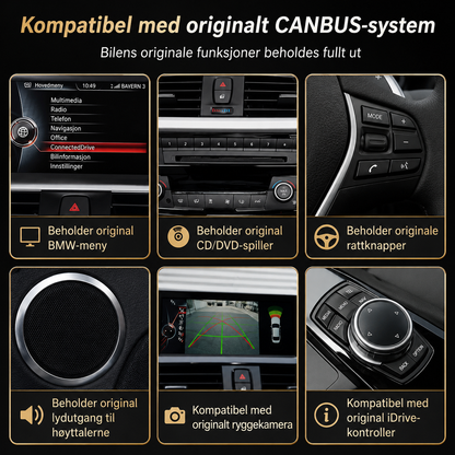 BMW 1-Serie F20/F21 CarPlay Skjerm – NBT 2012–2016