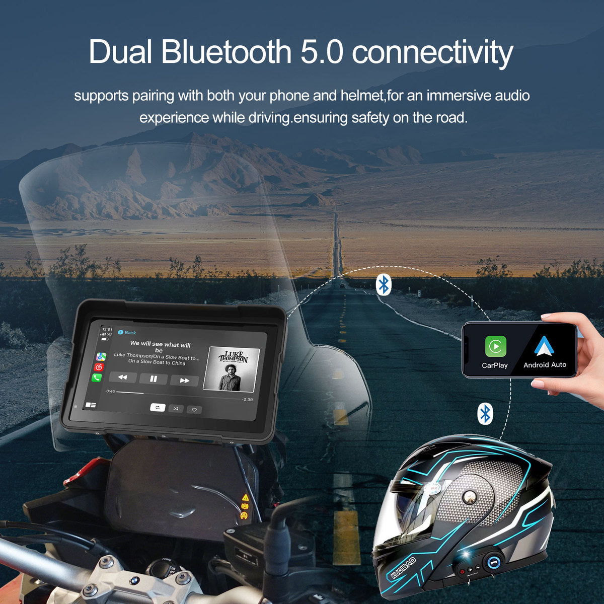 BMW BikePlay MC-Skjerm 7” – Wonder Wheel & Trådløs CarPlay