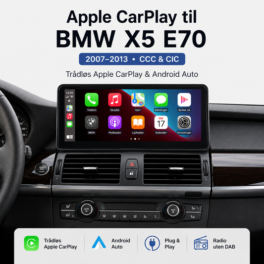 BMW X5 E70 CarPlay Skjerm