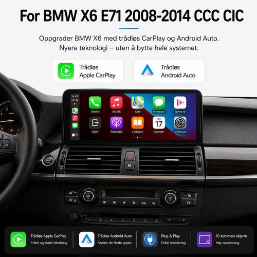 BMW X6 E71 CarPlay Skjerm